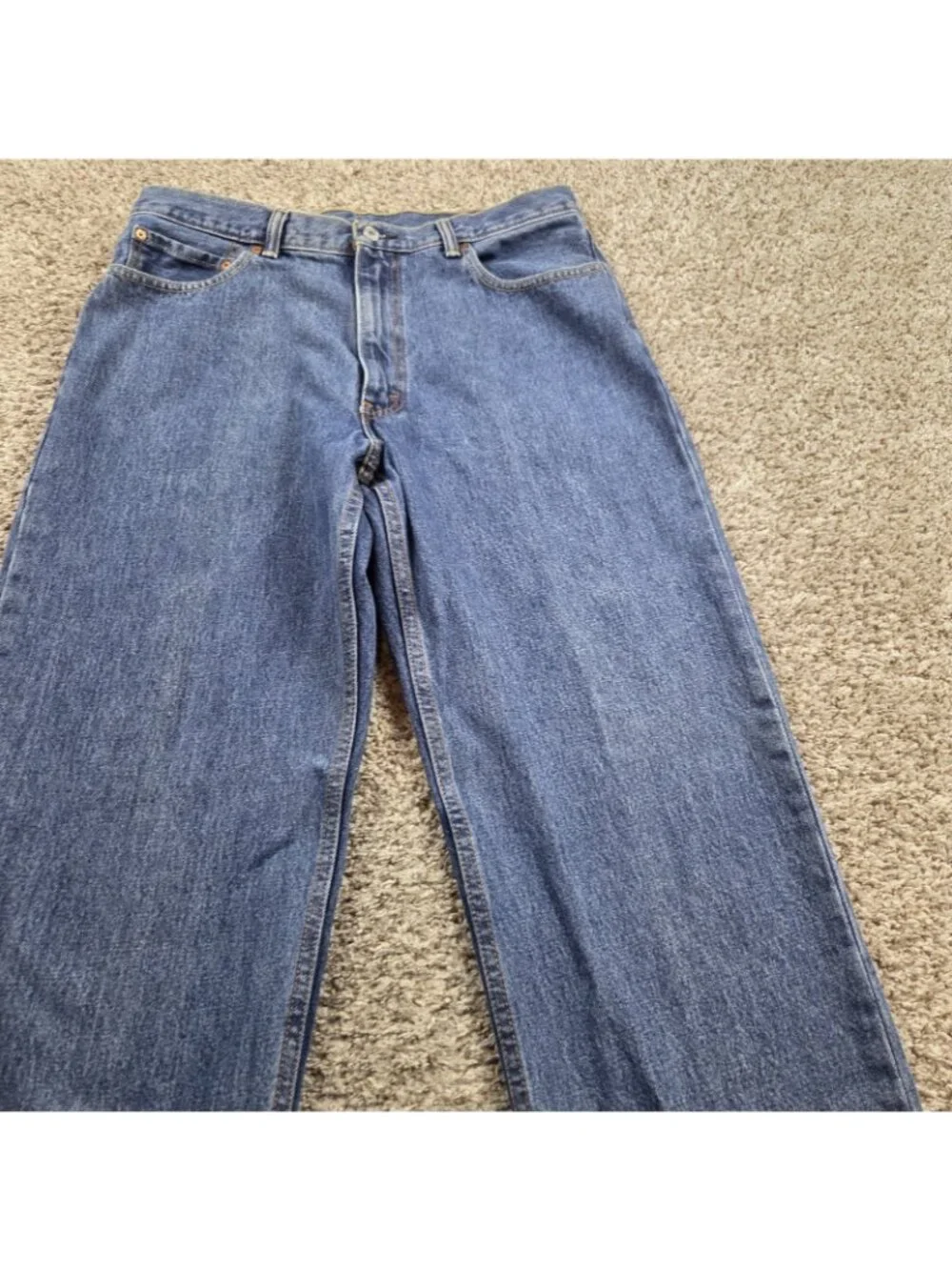Levis 550 Jeans Mens 36x34 Relaxed Straight Dark Wash Retro Denim